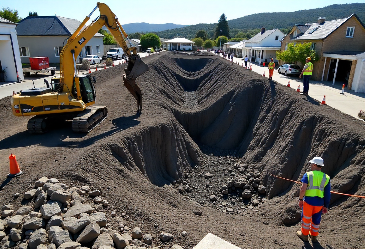 Dolerite Rock Breaking and Excavation in South Hobart, TAS