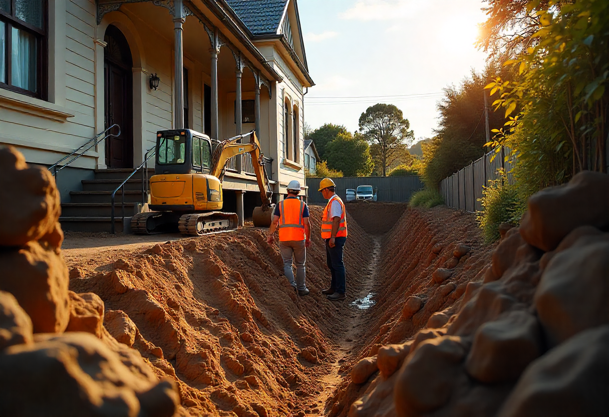 Heritage-Compliant Basement Excavation Under Victorian Home in New Town, Tasmania